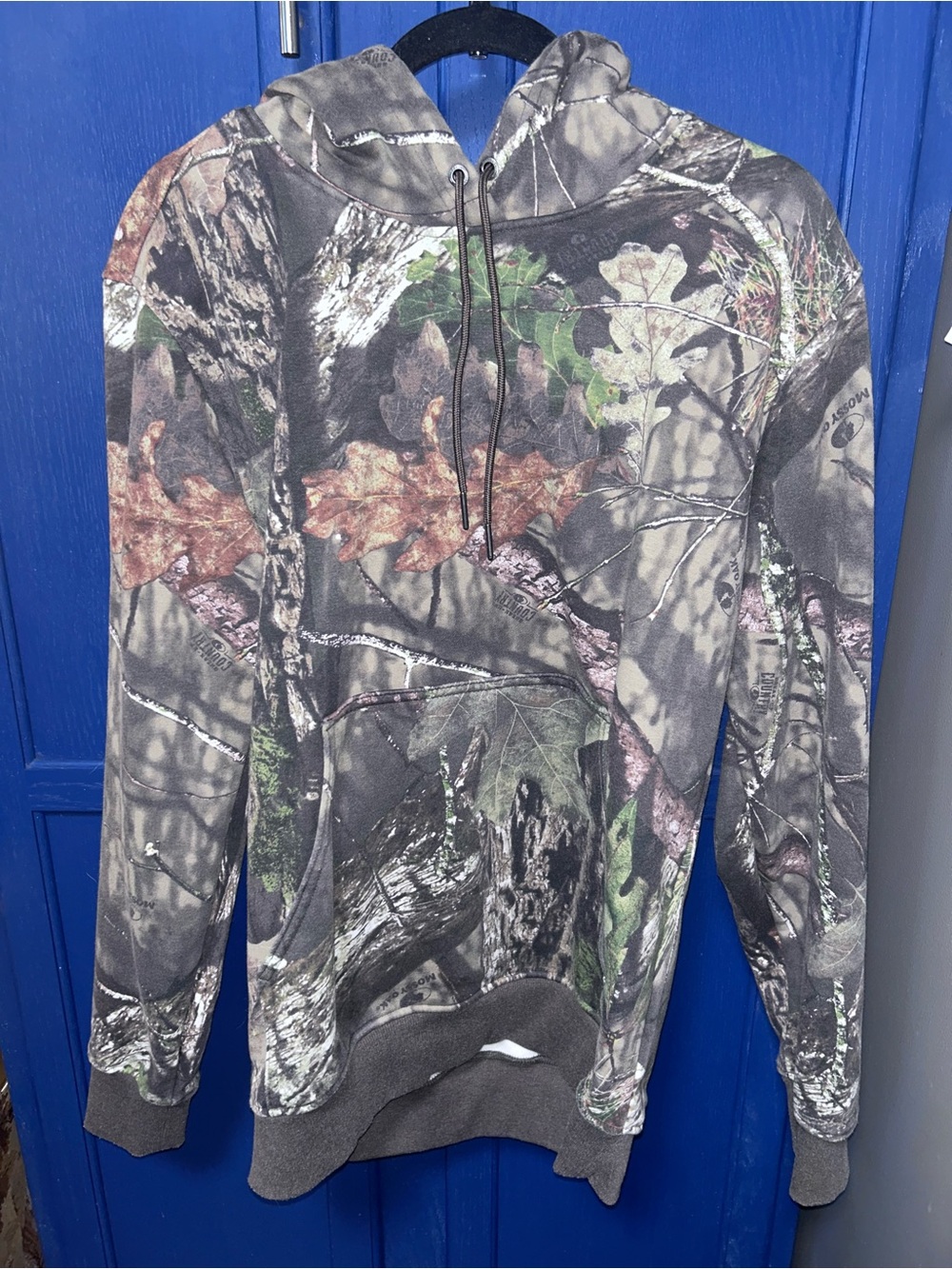 Camo Mossy Oak Ridgecut Hooded Sweatshirt - Gray/Green/Brown